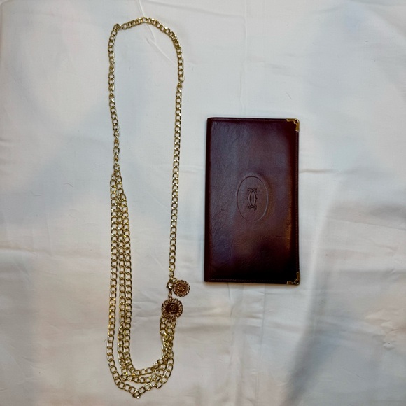 Vintage Cartier Bifold Wallet with Unbranded Gold Toned Chain - EUC! - Picture 8 of 10